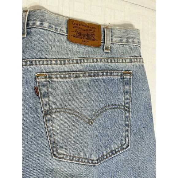 Vintage Levis Levi's 545 Men 52 X 32 Loose Brown Tab Jeans Blue